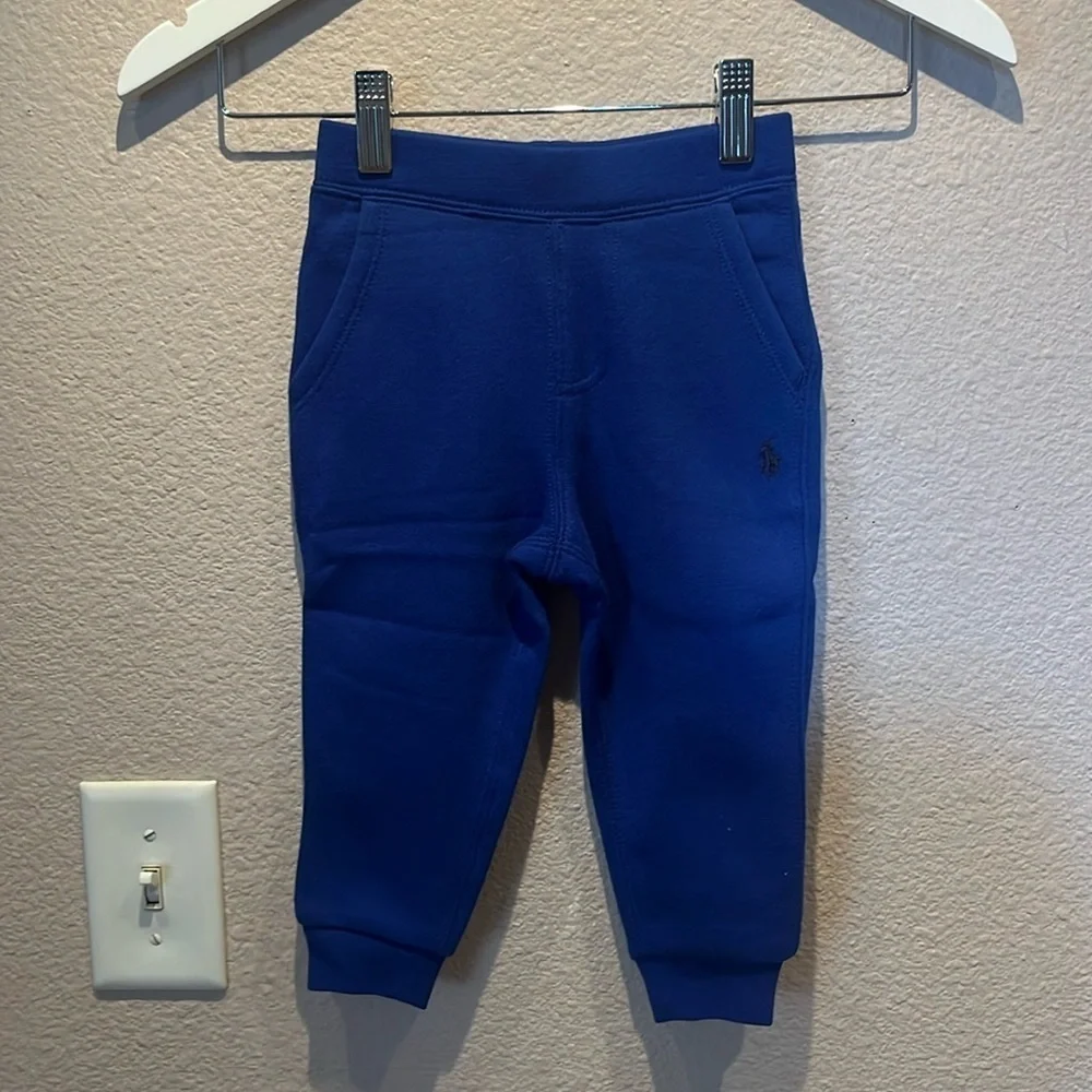 New Ralph Lauren Boy’s Girl’s Blue Joggers Sweats Sweat pants size 18 Months NWT